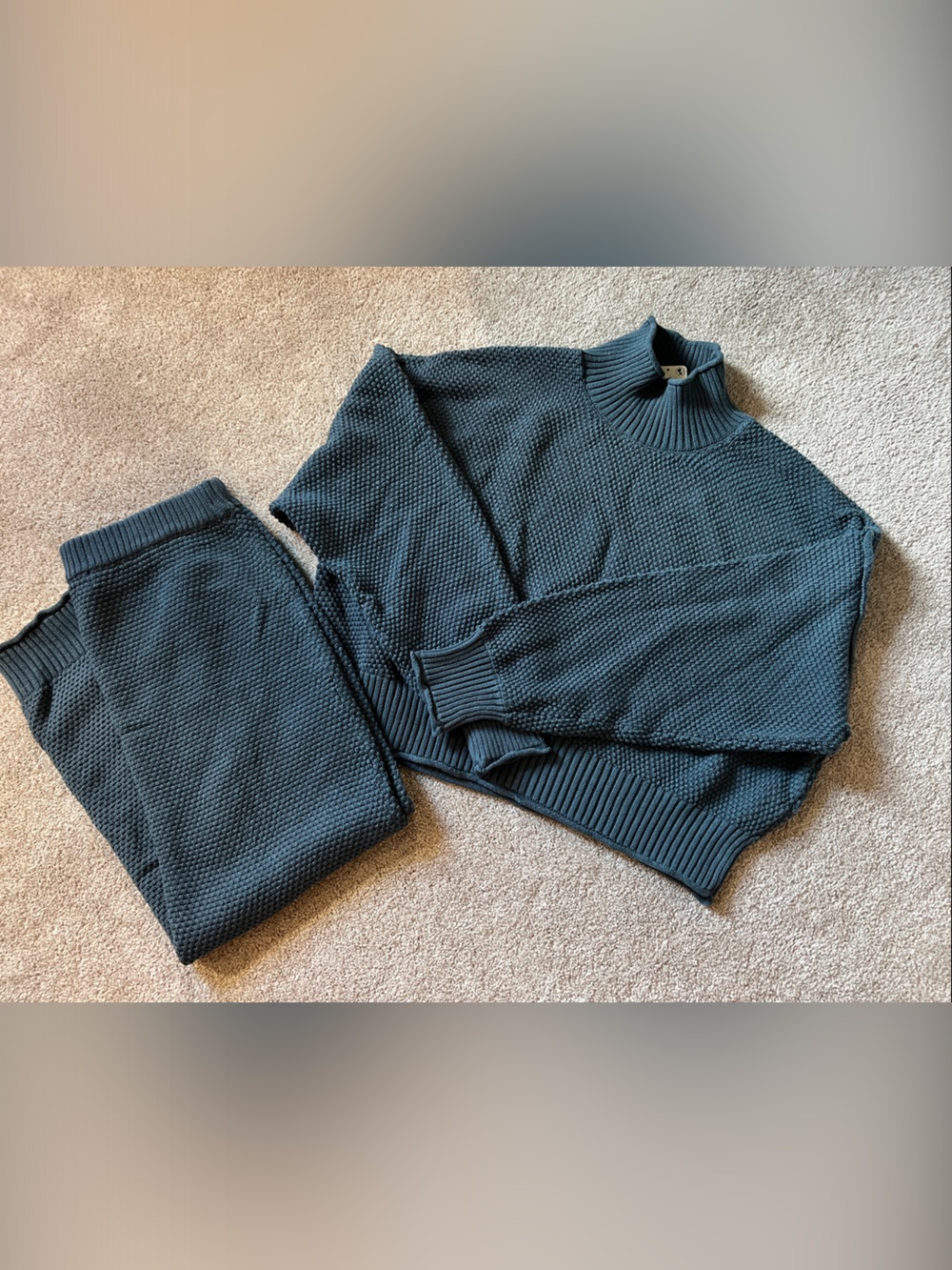 Free People Knit Skirt & Mock neck sweater set